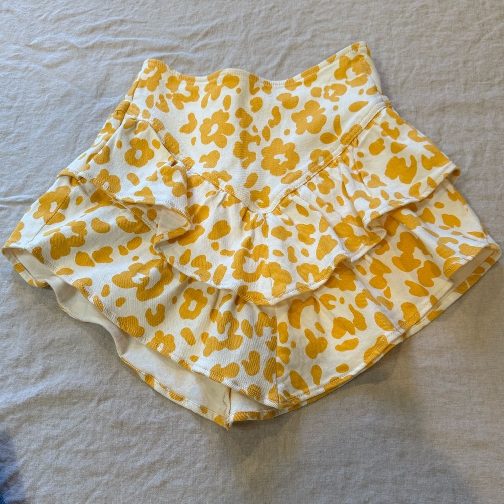 MOTHER The Ruffle Mini Skirt Yellow
Floral Leopard Western Asymmetric 27